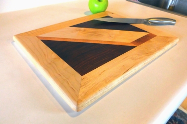Custom cutting board, made with milled lumber by Noah Hughes